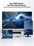 4K 60Hz Dual HDMI USB-C Adapter