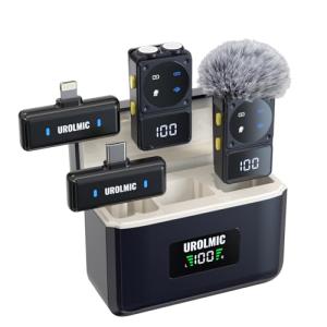 UROLMIC Wireless Lavalier Mic with Charging Case