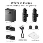 BOYA BY-V3 Wireless Lavalier Mic for USB-C