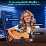 Zealsound RGB USB Microphone with Arm and Controls