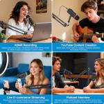 Zealsound RGB USB Microphone with Arm and Controls