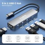 5-in-1 USB-C Hub with 4K HDMI Output