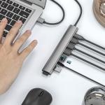 9-Port USB-C Hub with Long Cable