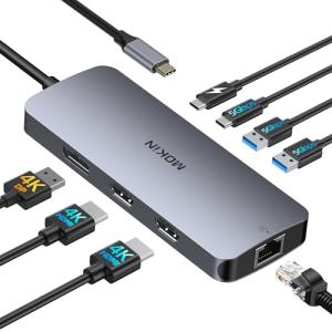 MOKiN USB-C Multiport Dock for 3 Monitors