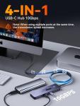 QUUGE 10Gbps USB-C Hub with 4 Ports