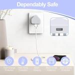 UK 3 Pin USB Plug Adapter Charger - 4 Pack