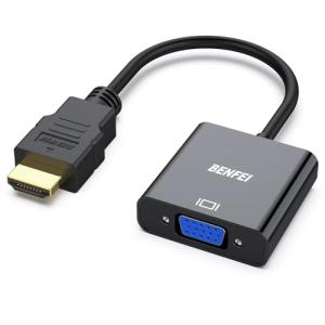 Gold-Plated HDMI to VGA Adapter, Male-Female