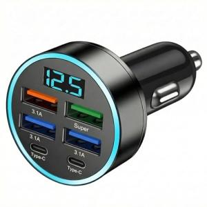 6-in-1 Fast USB-C Car Charger, 45W