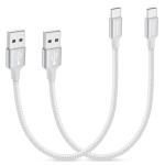 Short USB-C Carplay Cable 2-Pack, 0.3M