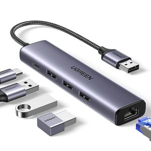 UGREEN 5-in-1 USB-C Ethernet Adapter Hub