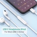 USB-C Headphones with Microphone and Volume Control