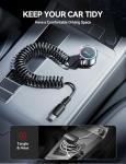 60W USB-C Car Charger with 5ft Coiled Cable