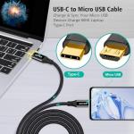 AGVEE 3ft USB-C to Micro USB Cable - 2 Pack