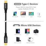 AGVEE 3ft USB-C to Micro USB Cable - 2 Pack