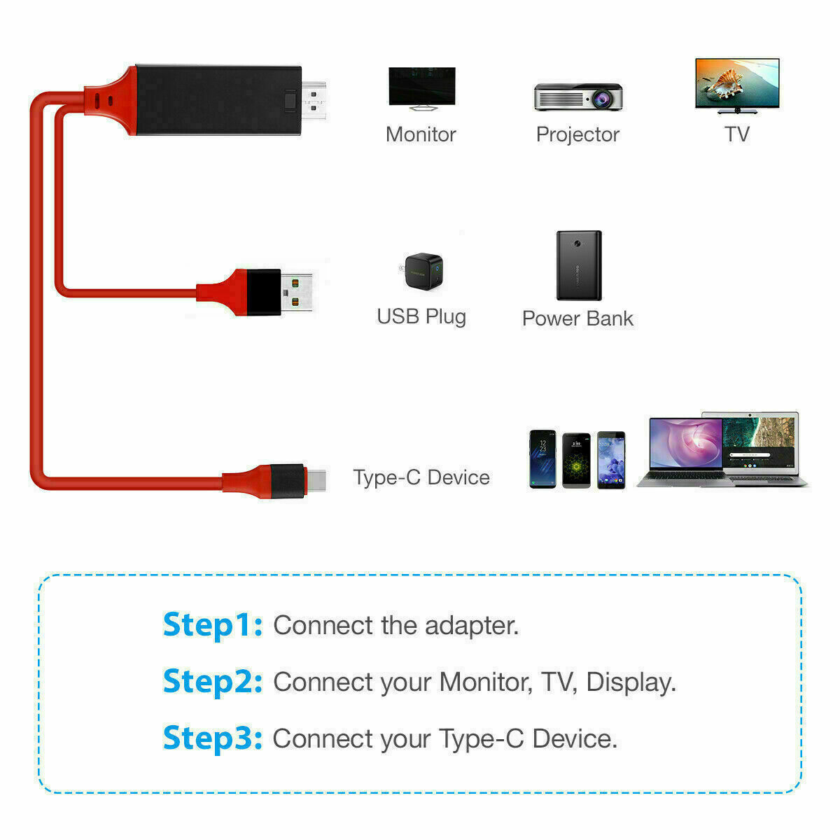 USB-C to HDMI Adapter for Android Devices