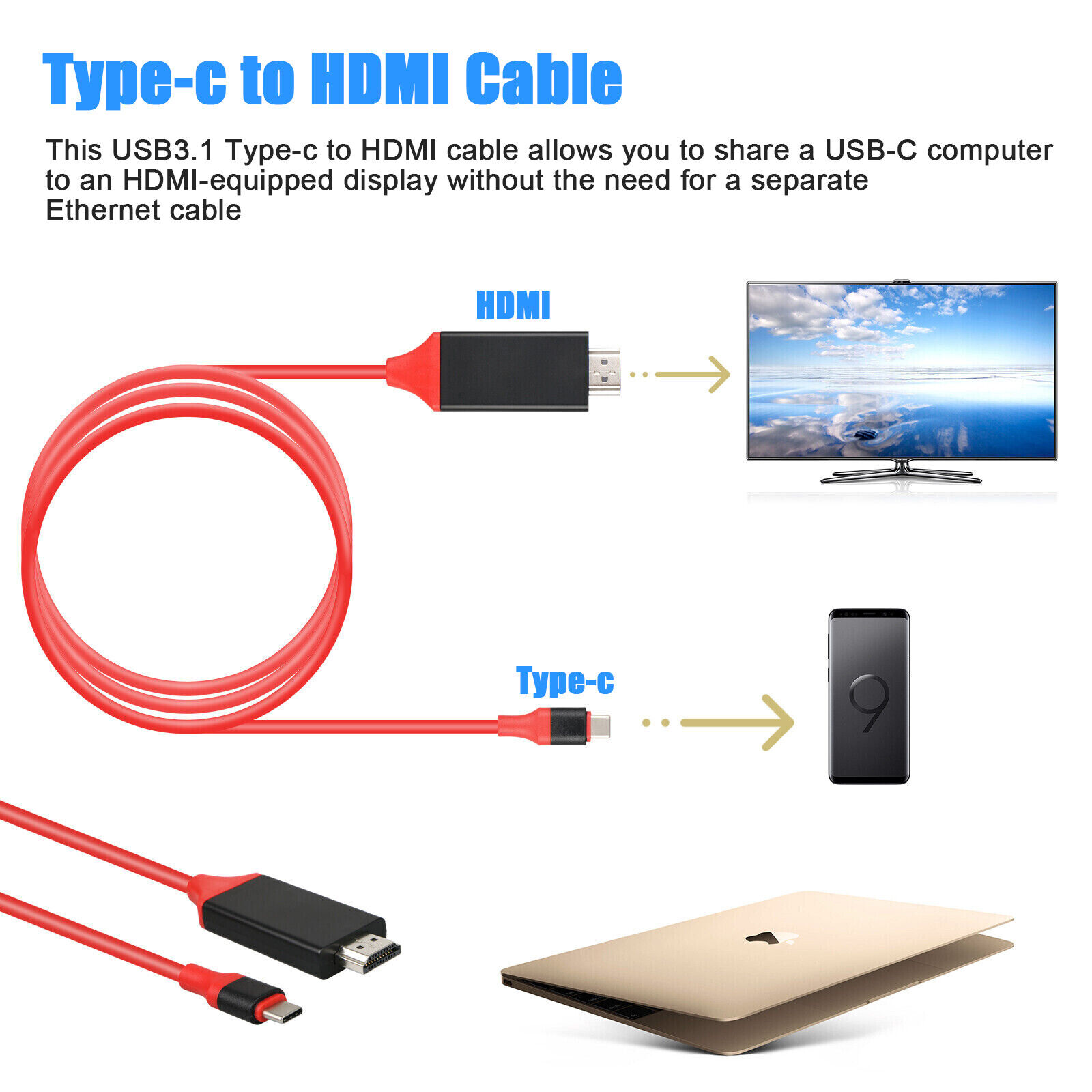 USB-C to HDMI 1080P Adapter for Android
