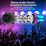 TITACUTE USB-C Earbuds for Samsung, iPhone, OnePlus - Purple/Blue