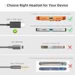 TITACUTE USB-C Earbuds for Samsung, iPhone, OnePlus - Purple/Blue