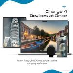 Italy, Rome Power Plug Adapter with USB-C