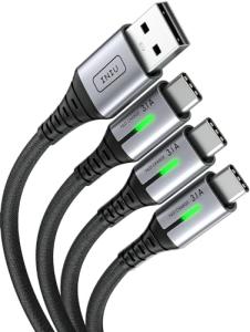 3-Pack INIU Zinc Braided USB-C Charging Cables