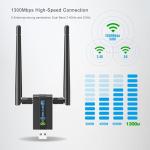 1300Mbps Wireless WiFi USB Adapter for PC