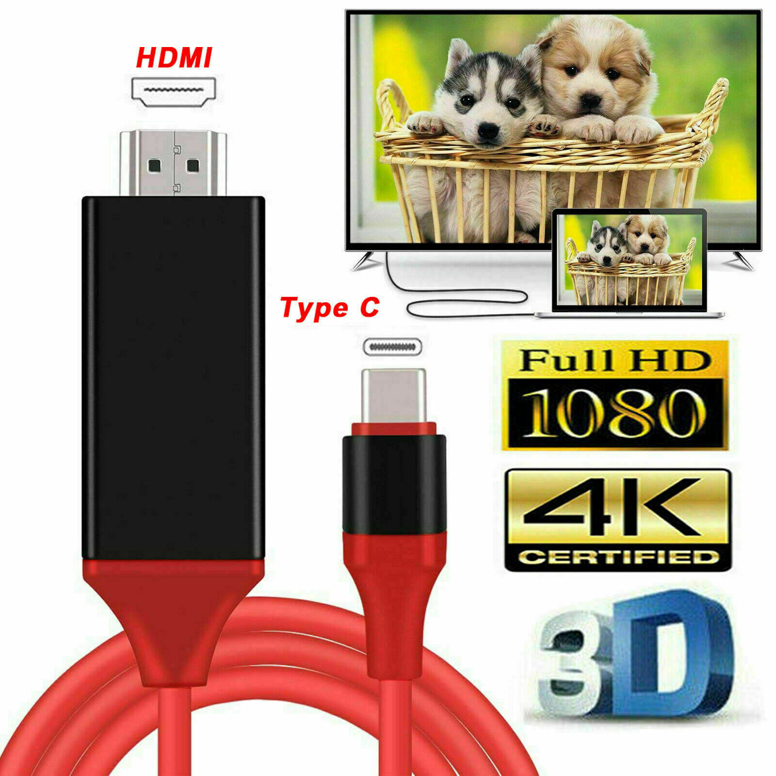 USB-C to HDMI 1080P TV Adapter