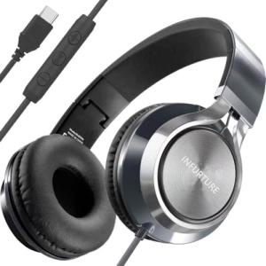 INFURTURE USB-C Wired Headphones with Mic and Control