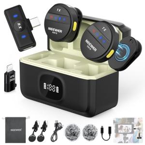 NEEWER Wireless Lavalier Microphone with USB-C Charging