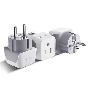 Ultra-Compact Dual Input Plug Adapter (3 Pack)