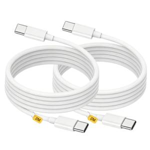 2-Pack 2M USB-C to USB-C Fast Charger Cable