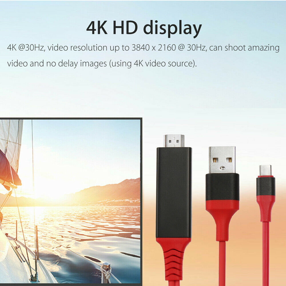 6.6FT USB C to HDMI Adapter for Samsung