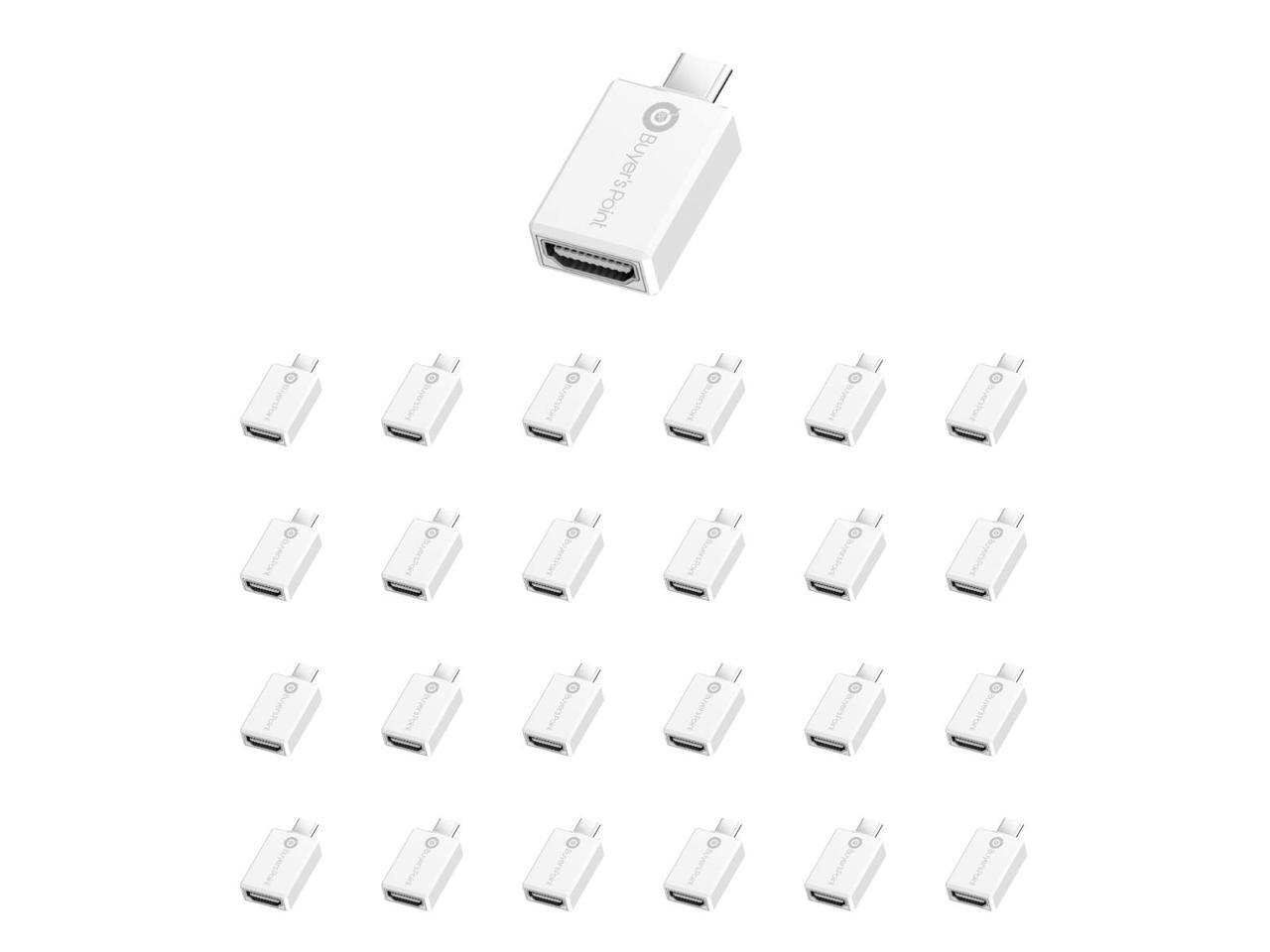 25 Pack White USB-C to HDMI Adapters
