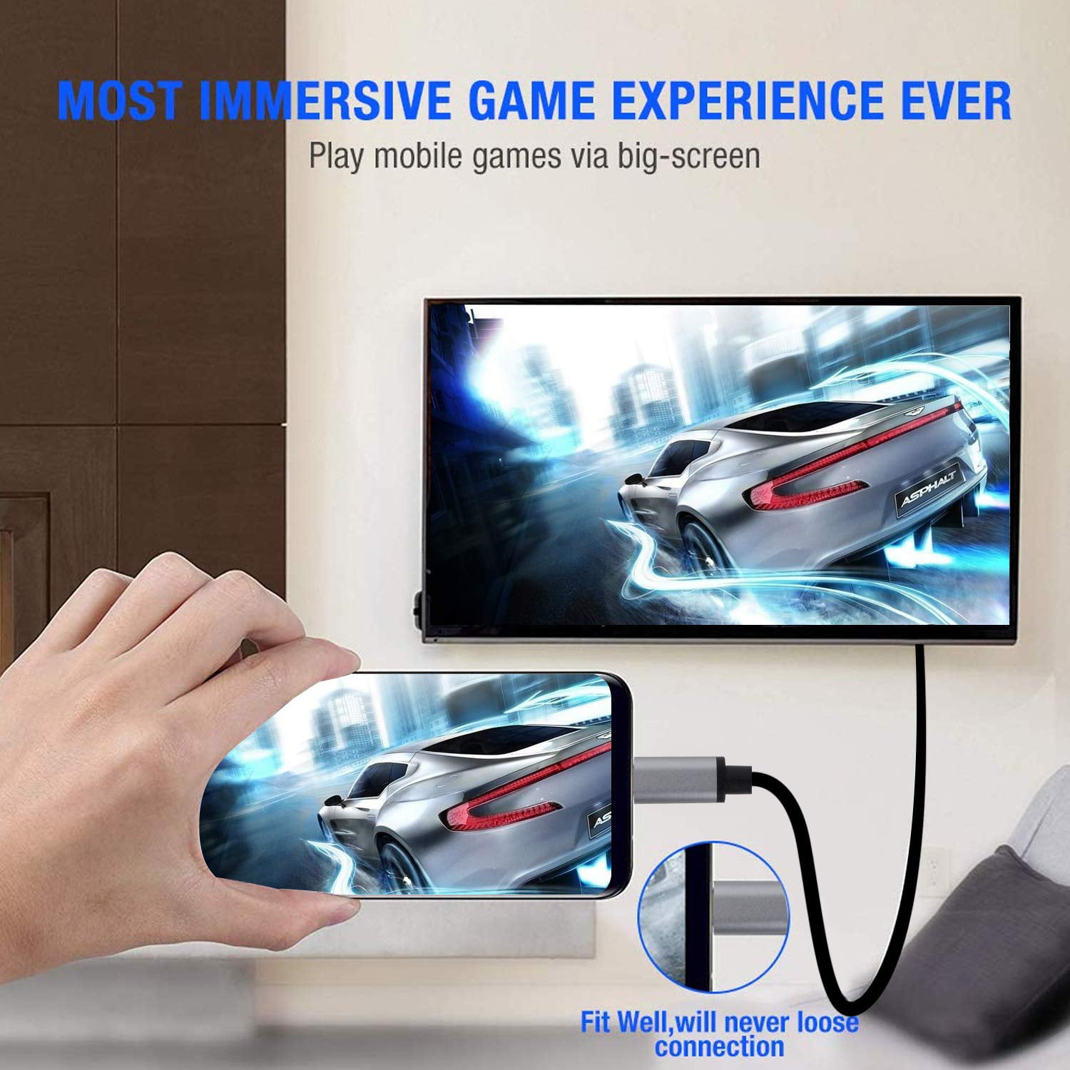 Type C to HDMI 4k Cable Adapter