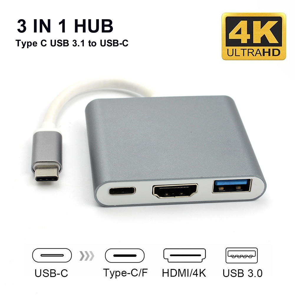 Yesbay 3-in-1 USB-C Hub Adapter