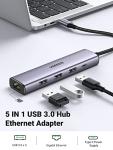 UGREEN 5-in-1 USB-C Ethernet Adapter Hub