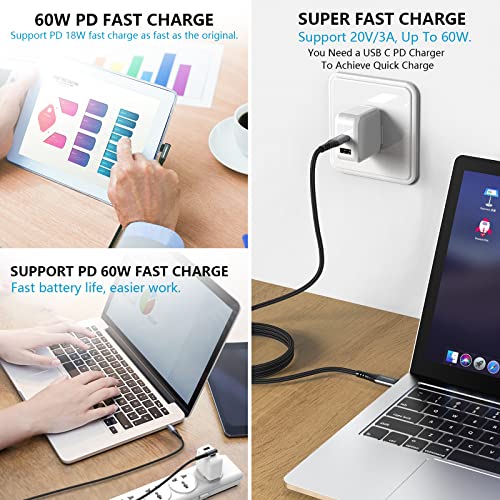 Right Angle USB-C to USB-C Cable Set