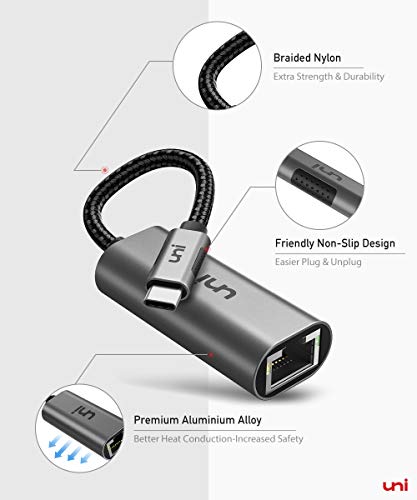 Uni USB-C Ethernet Adapter for Multiple Devices