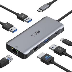 6-in-1 USB-C Hub with 4K HDMI & Ethernet