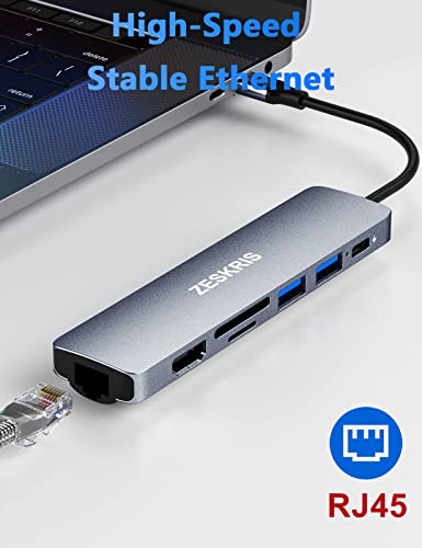 ZESKRIS 7-IN-1 USB C Hub Adapter