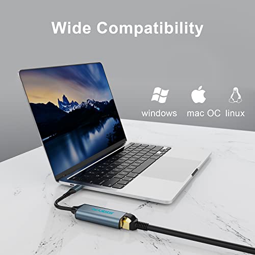 USB C Ethernet Adapter for MacBooks, iPad, Chrome OS