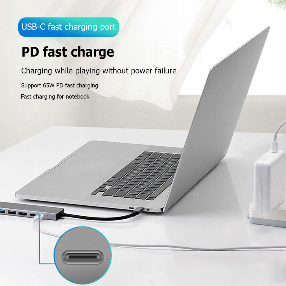 Multiport USB-C Adapter for MacBooks/iPad Pro/Laptops