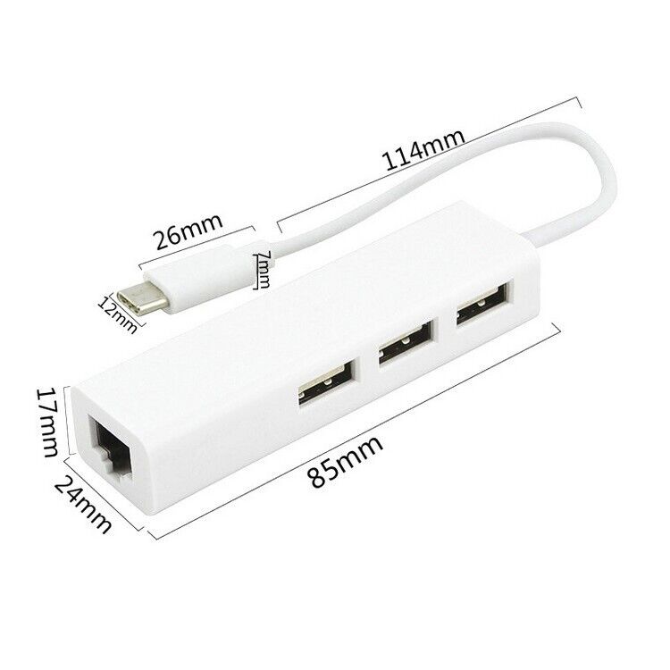 USB-C Ethernet Adapter Hub for PC