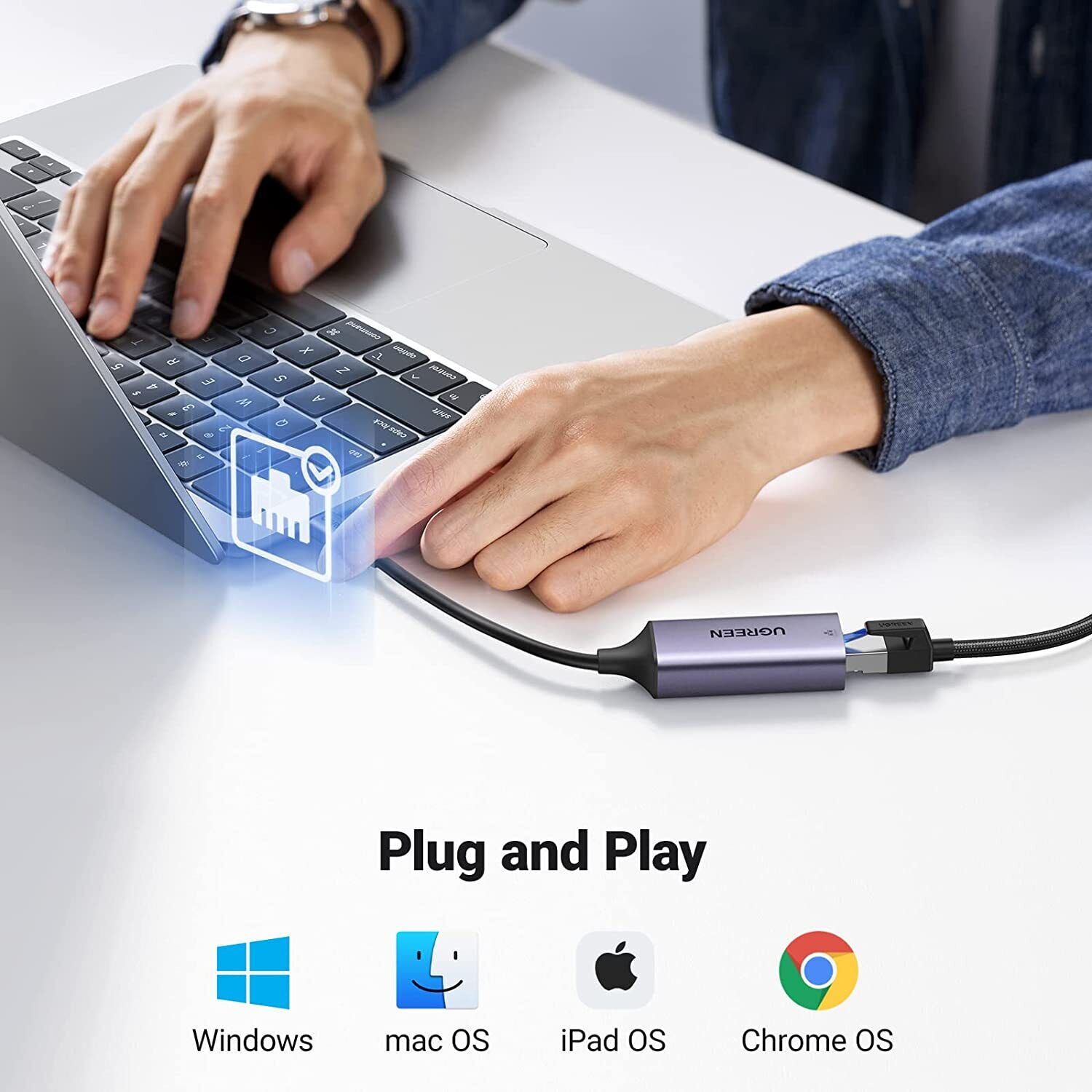 UGREEN Ethernet Adapter USB-C to RJ45