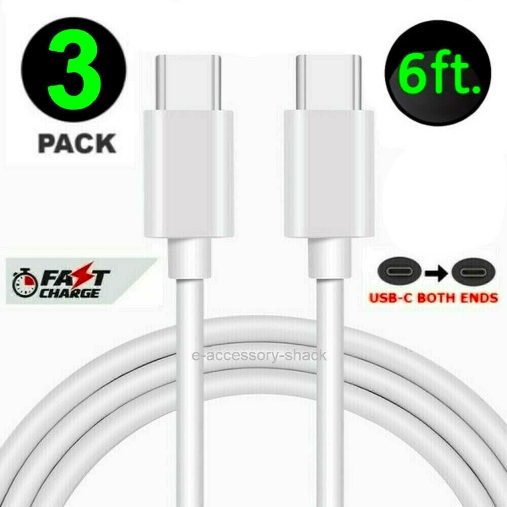 3-Pack 6FT Type-C Rapid Charging Cable