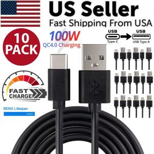 Bulk Wholesale USB-C Charging Cables (10 Pack)