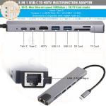 8-in-1 USB-C Multiport Adapter with 4K HDTV & Ethernet