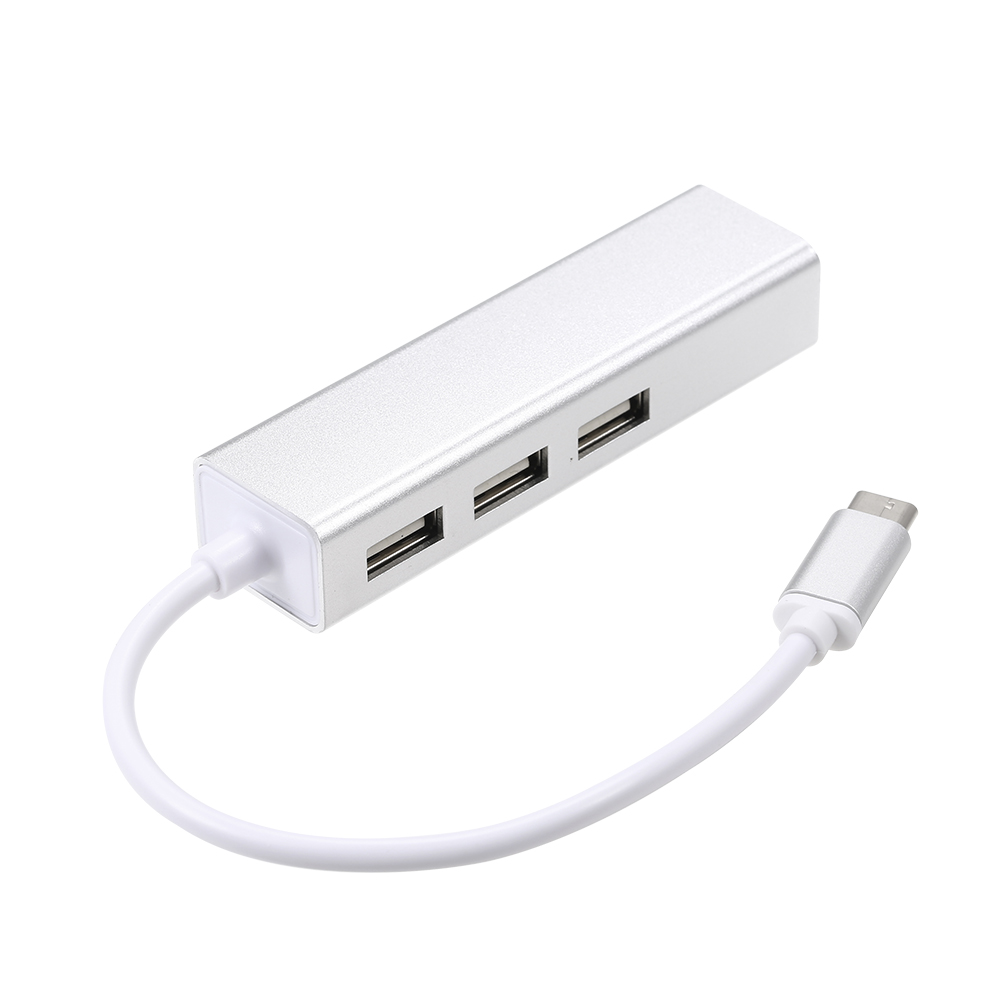 USB-C 3 Port Hub with Ethernet Adapter