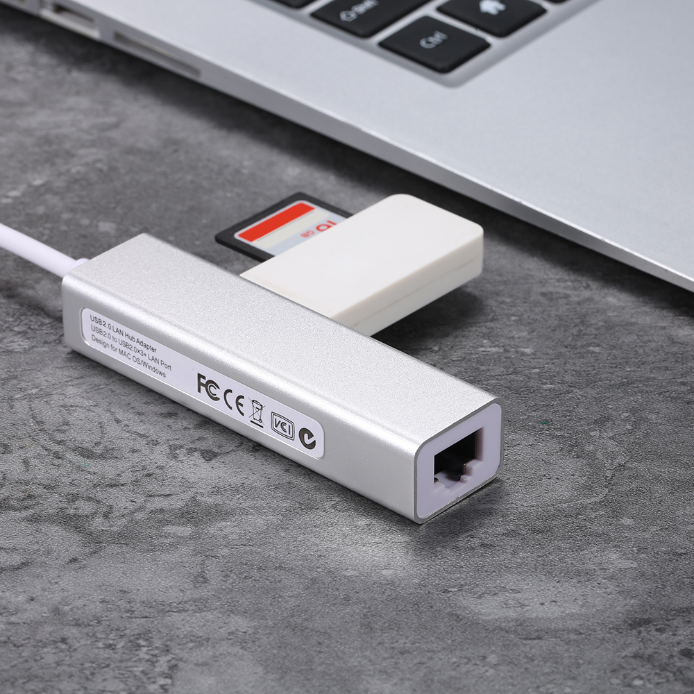 USB-C 3 Port Hub with Ethernet Adapter