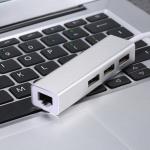 USB-C 3 Port Hub with Ethernet Adapter