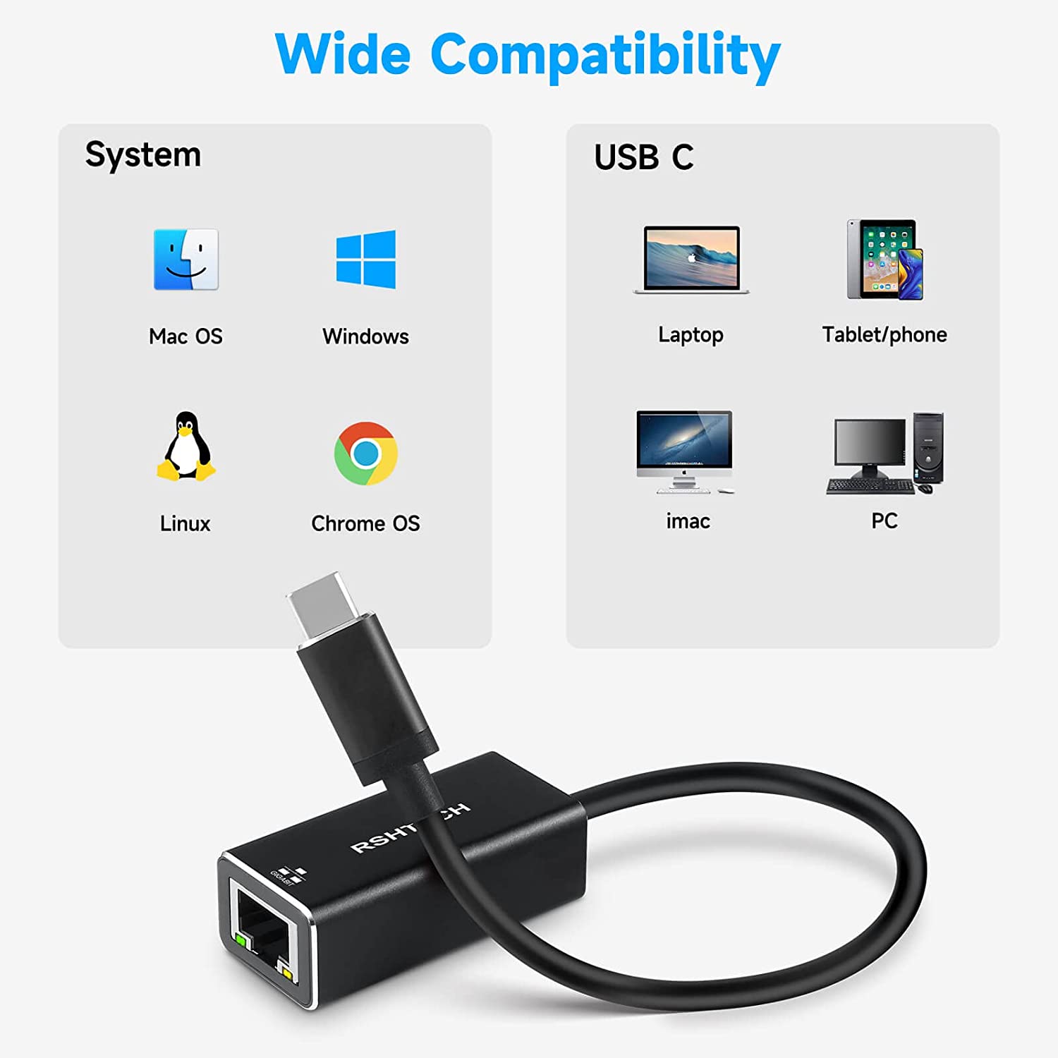 Aluminum USB-C 2.5G Ethernet Adapter - WK-C25